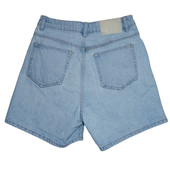 Zara Women’s High Rise Denim Shorts Size 6 (EUR 38 / MEX 28) Wash 100% Cotton - Picture 3 of 7